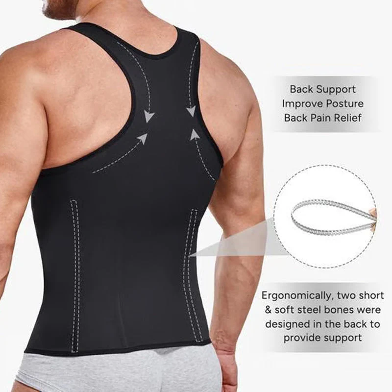 🔥 Hot Sale 🔥Limited Time Offer 60% off 💥 Men's Waist Trainer with Zipper and Trim Vest