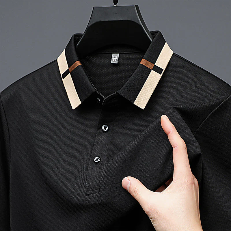 🔥Today 50% off🔥Men's Stretch Ice Silk Short Sleeve Lapel T-shirt