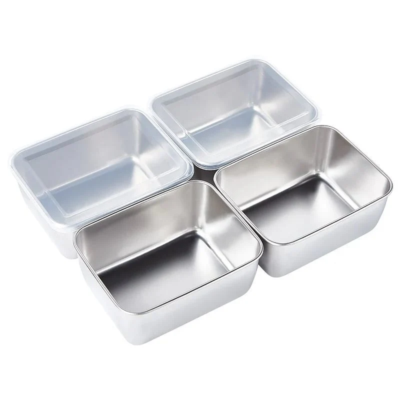 🔥LAST DAY 49% OFF-Stainless Steel Square Plate（With Lid）
