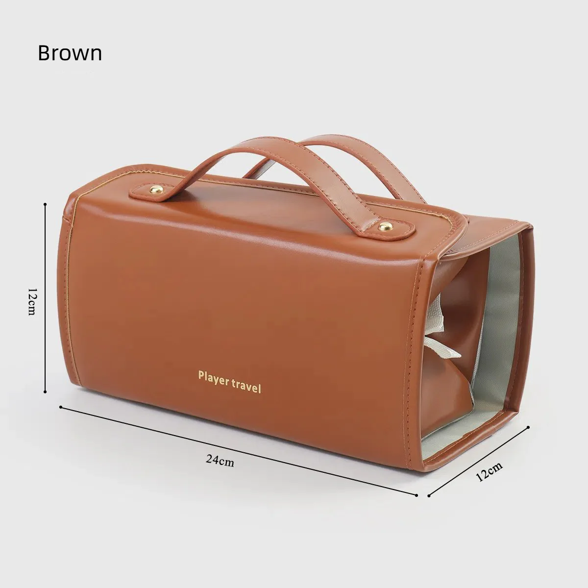 Leather Waterproof Cosmetic Bag