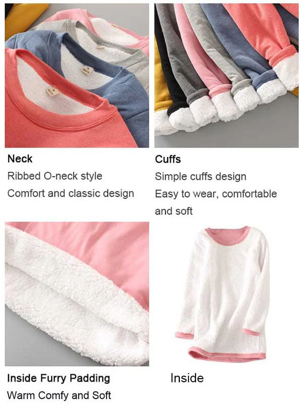 ❄Get ready for the cold season❄Women‘s NEW Casual Cotton Round Neck Solid Sweatshirt🙋‍♀️