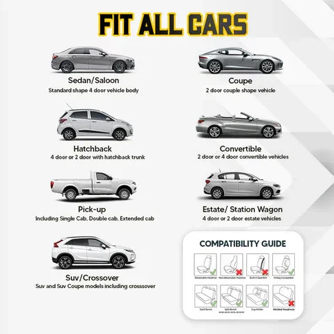 🚗Breathable and non-slip cotton car seat covers