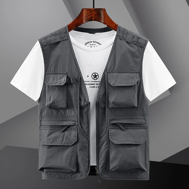 ⏳ Limited time 50% off! 💥Men's Outdoor Lightweight Breathable Multi-Pocket Vest🔥（The more you buy, the higher the discount）