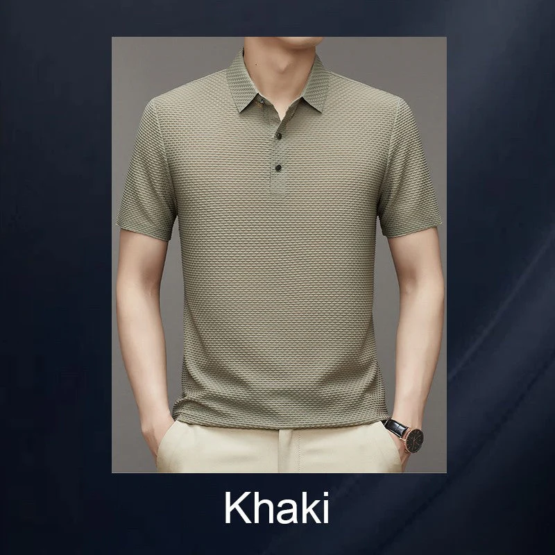Men's Quick Dry Breathable Silk Polo Shirt