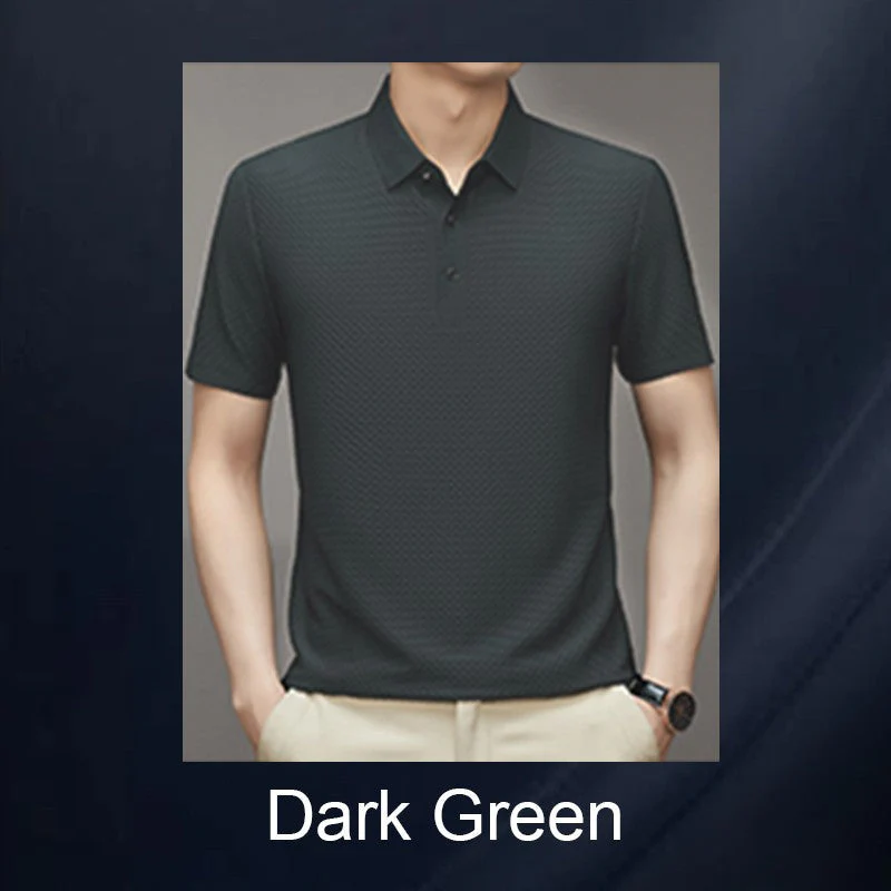 Men's Quick Dry Breathable Silk Polo Shirt