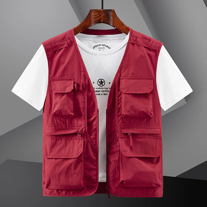 ⏳ Limited time 50% off! 💥Men's Outdoor Lightweight Breathable Multi-Pocket Vest🔥（The more you buy, the higher the discount）