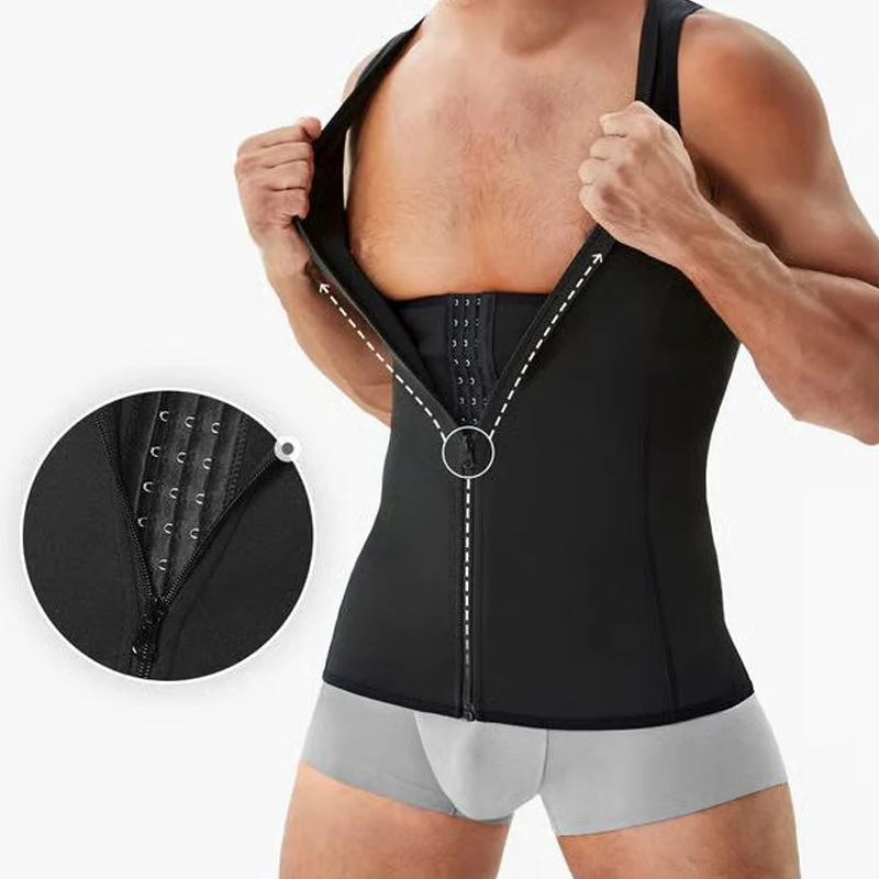 🔥 Hot Sale 🔥Limited Time Offer 60% off 💥 Men's Waist Trainer with Zipper and Trim Vest