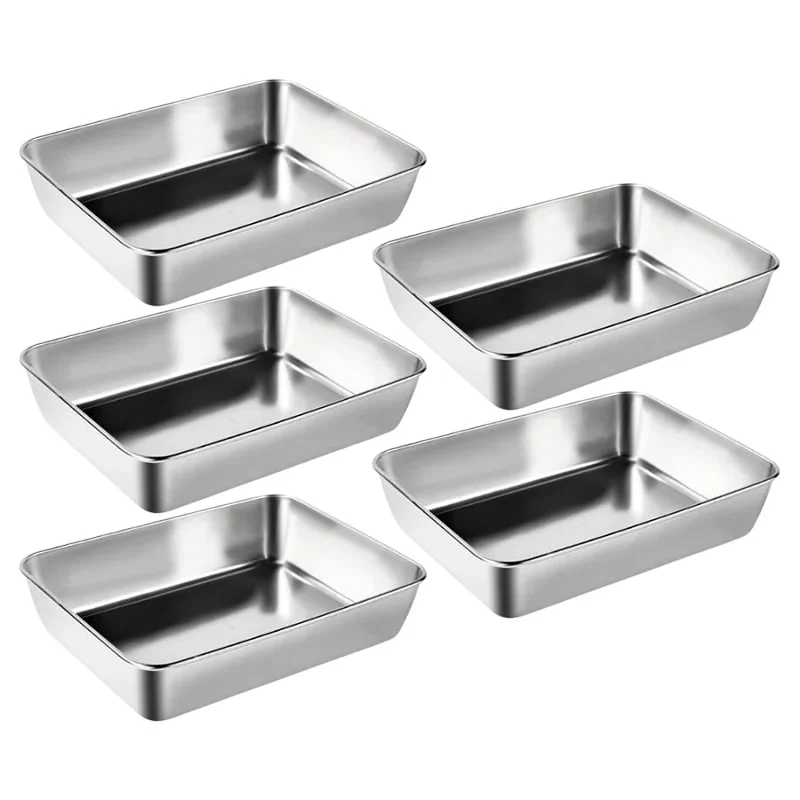 🔥LAST DAY 49% OFF-Stainless Steel Square Plate（With Lid）
