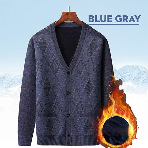 ☃️❄️ Winter Hot Sale 49% OFF 🔥 Men's Fur-lined Fleece High Quality Cardigan
