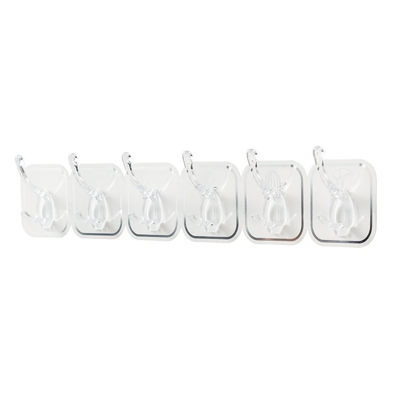 🔥Last Day Sale 49%🔥MULTIFUNCTIONAL TRANSPARENT 6 HOOKS