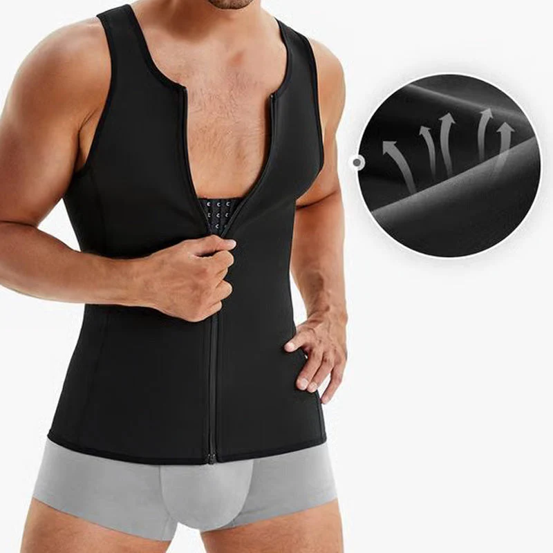 🔥 Hot Sale 🔥Limited Time Offer 60% off 💥 Men's Waist Trainer with Zipper and Trim Vest