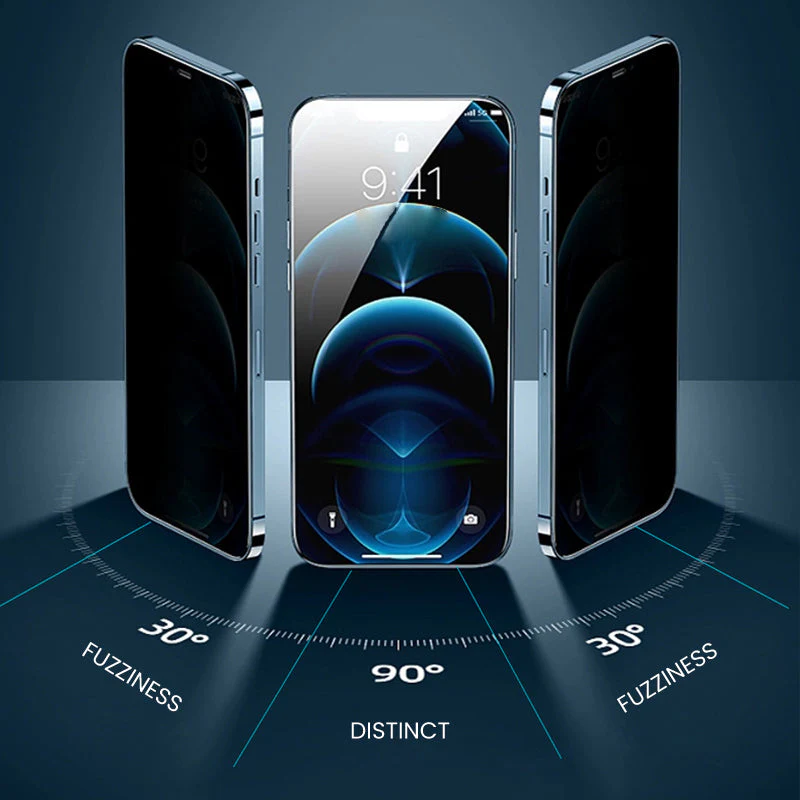 Tempered Glass Anti-peeping Screen Protector For iPhone