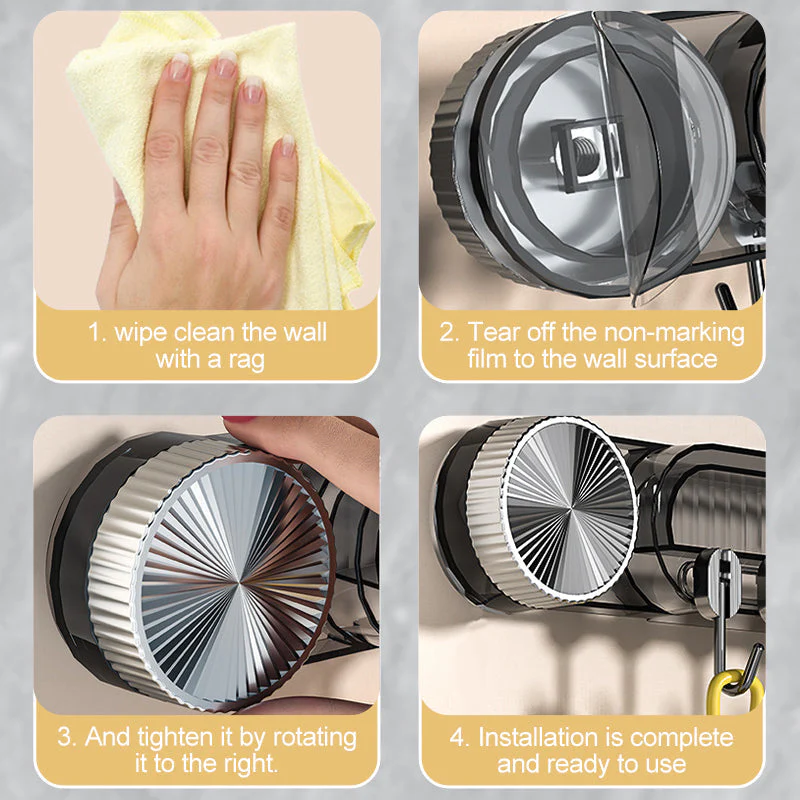 Durable Wall Mounted Inline Vacuum Hooks