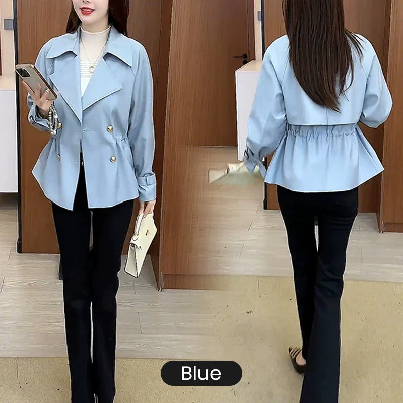 Women's Lapel Double Breasted Short Coats