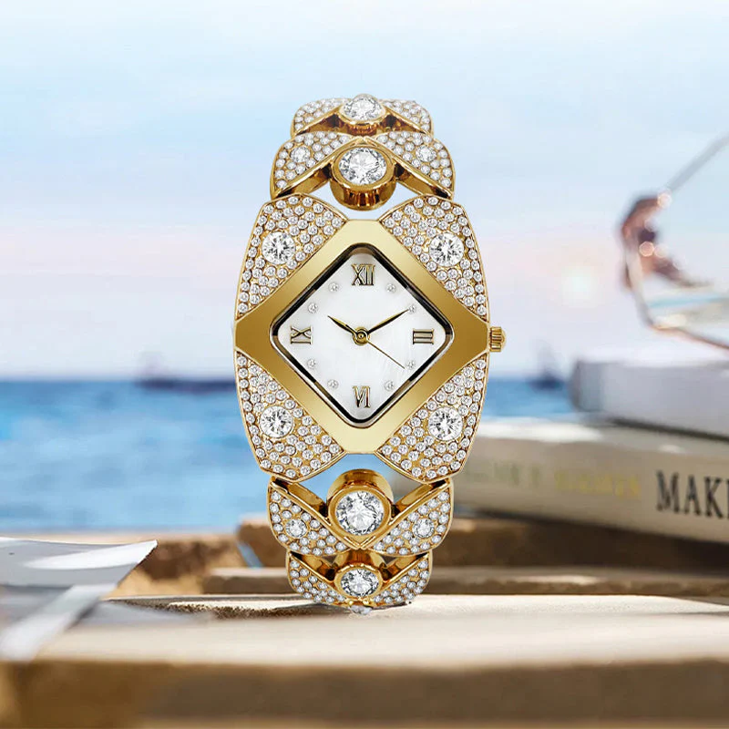 ⏳ Limited time 50% off! 💥Women's Retro Quartz Watch with Sparkling Rhinestones