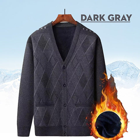 ☃️❄️ Winter Hot Sale 49% OFF 🔥 Men's Fur-lined Fleece High Quality Cardigan