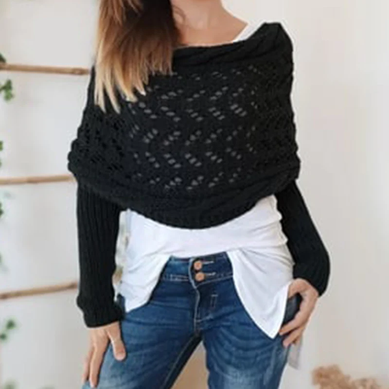 🔥Last Day Sale 49%🔥Knitted Cable Wrap, Shrugs For Women, Knitted Wrap