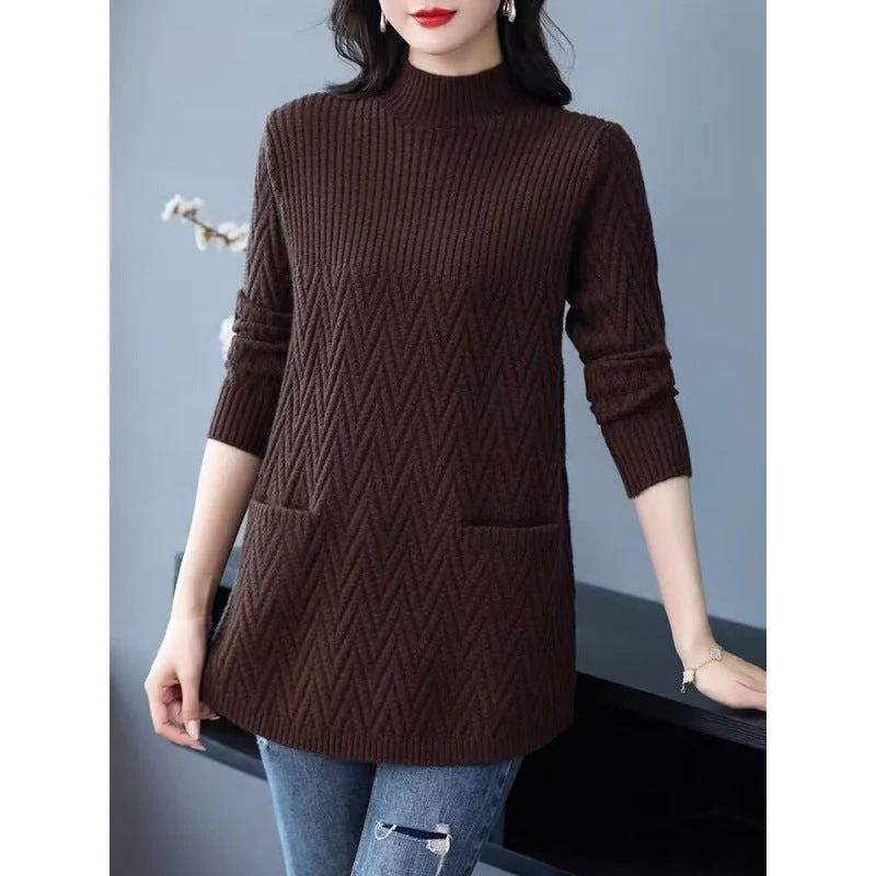 🎁Gift Choice🎁- Women's Mid-Length Half Turtleneck Sweater