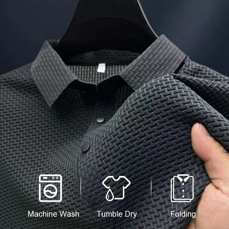 Men's Quick Dry Breathable Silk Polo Shirt