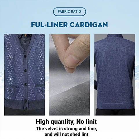 ☃️❄️ Winter Hot Sale 49% OFF 🔥 Men's Fur-lined Fleece High Quality Cardigan