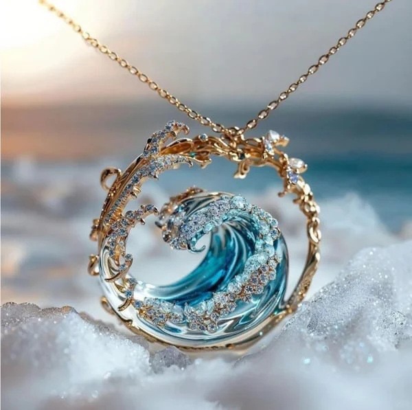 🌊 Wave Necklace Set – Embrace the Flow of Nature