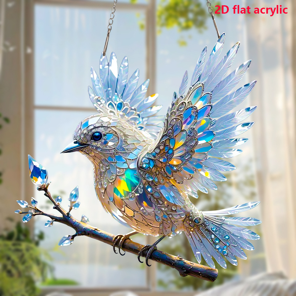 🐦 Elegant Bird-Shaped Acrylic Decor – Modern Living Room & Garden Accent