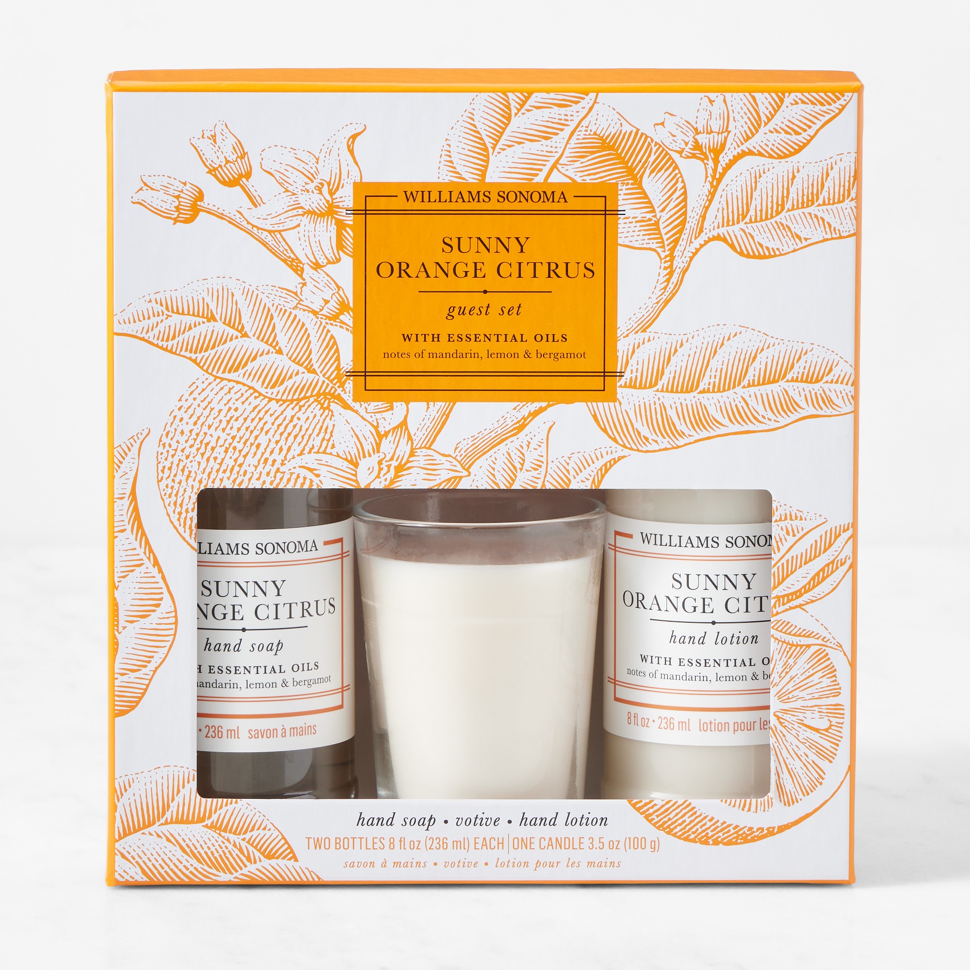 Williams Sonoma Sunny Orange Citrus Guest Set