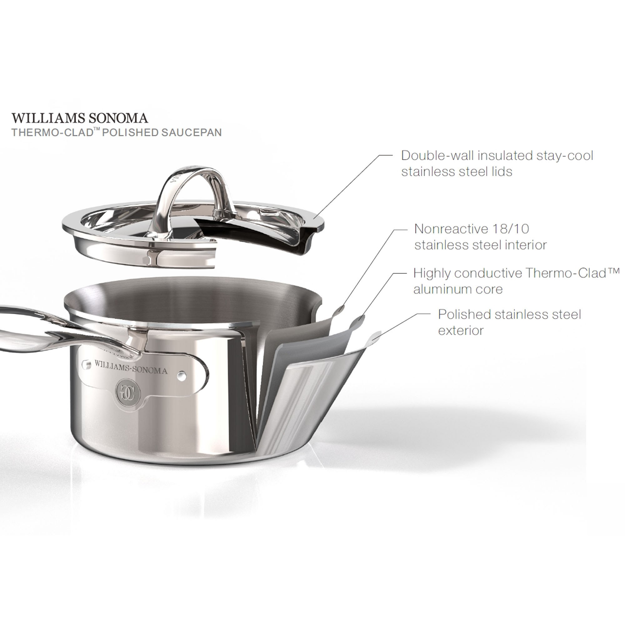 Williams Sonoma Signature Thermo-Clad™ Stainless-Steel Butter Warmer