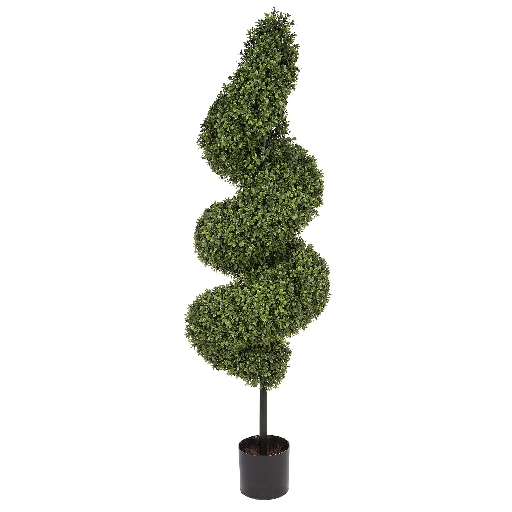 Faux Boxwood Spiral Tree, Indoor/Sheltered Outdoor, 33