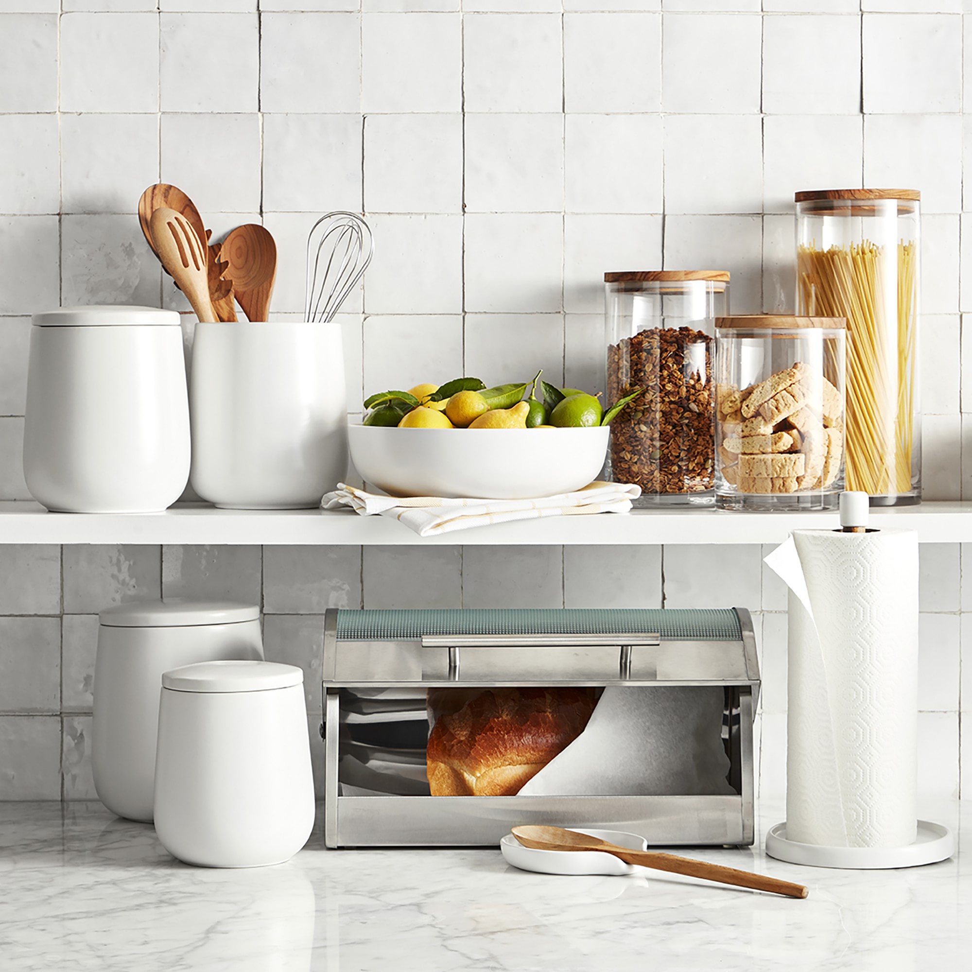 Stainless Steel and Glass Bread Box