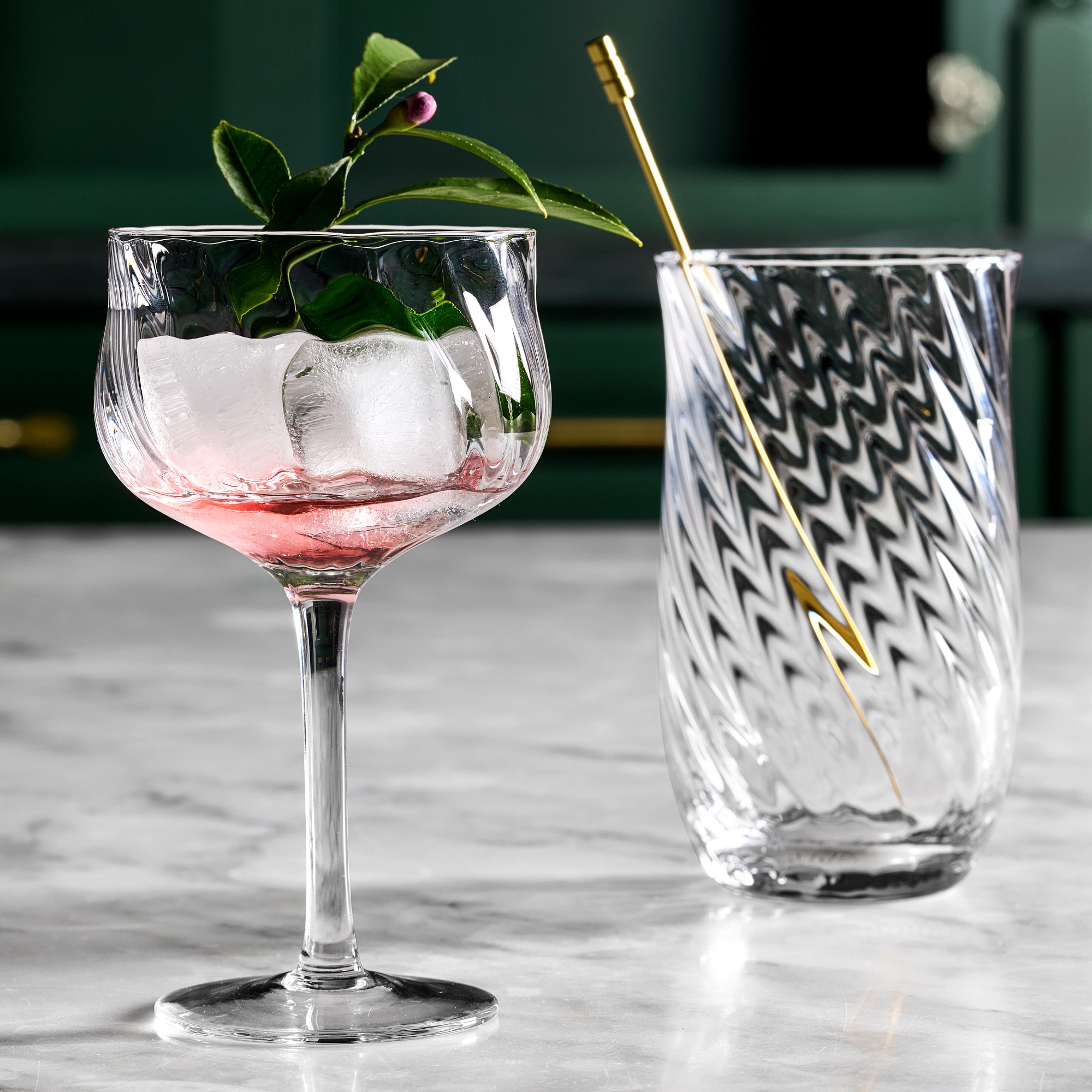 Wave Tall Tumbler Glass
