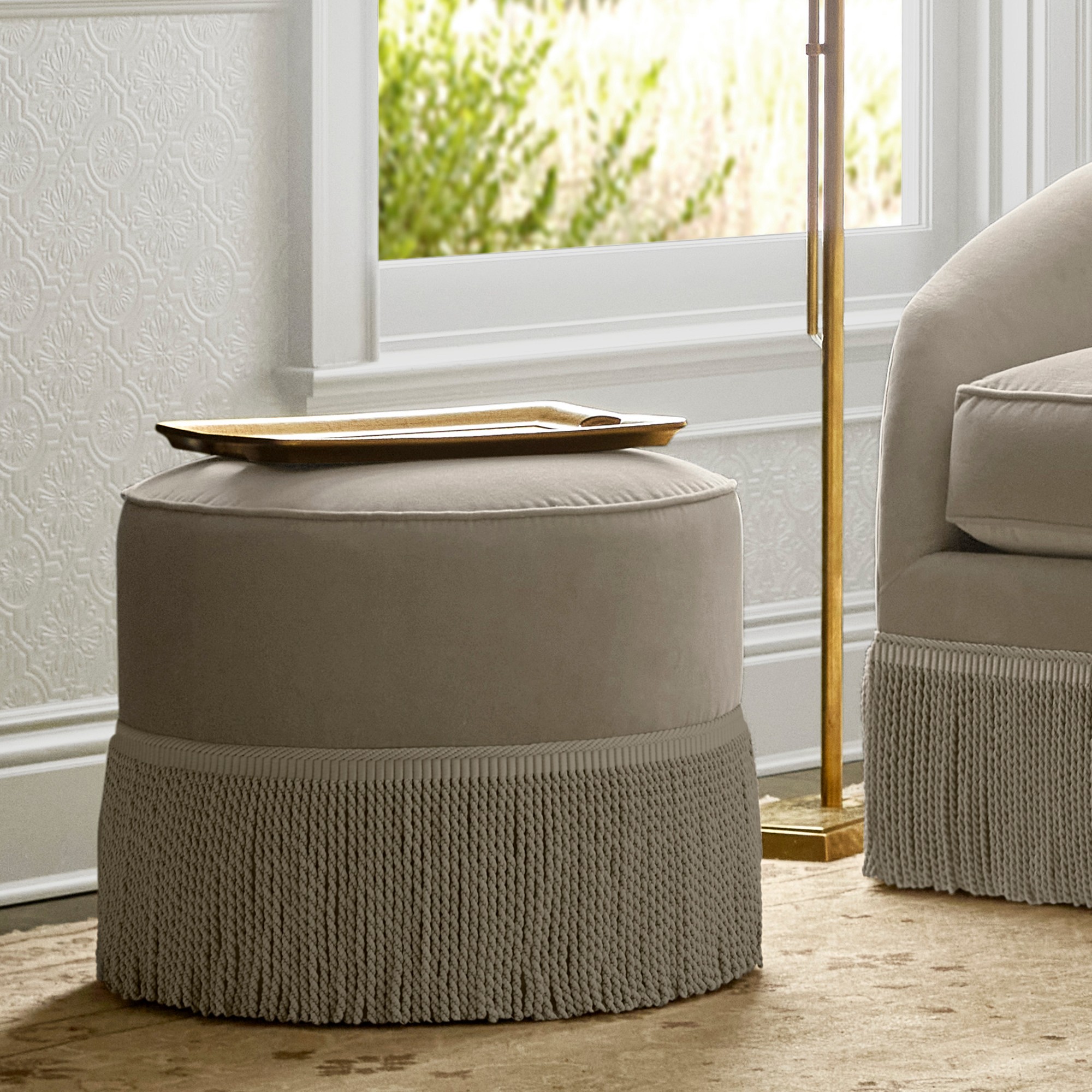 Camile Stool with Samuel & Sons Fringe (21