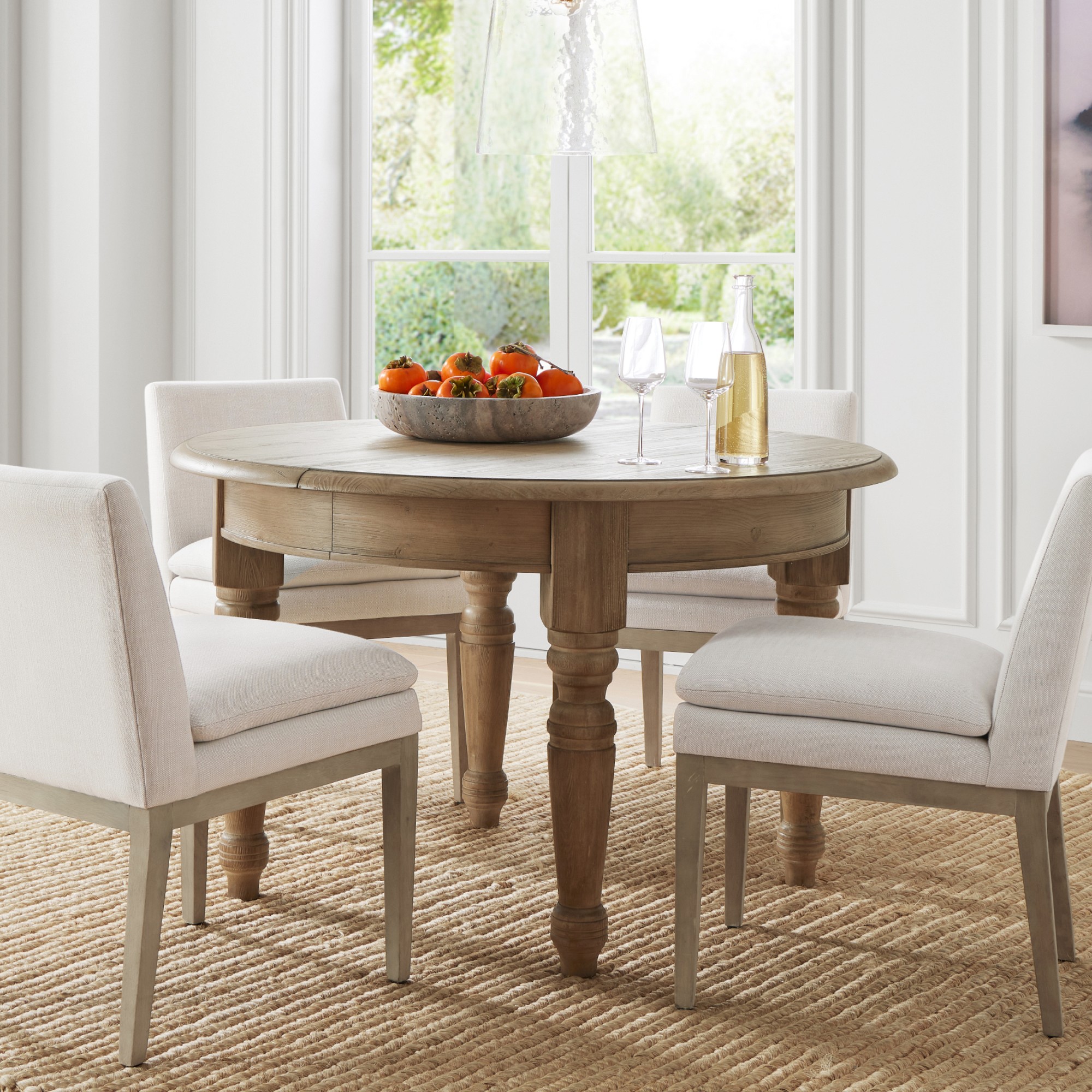 Harvest Extendable Round Dining Table (48