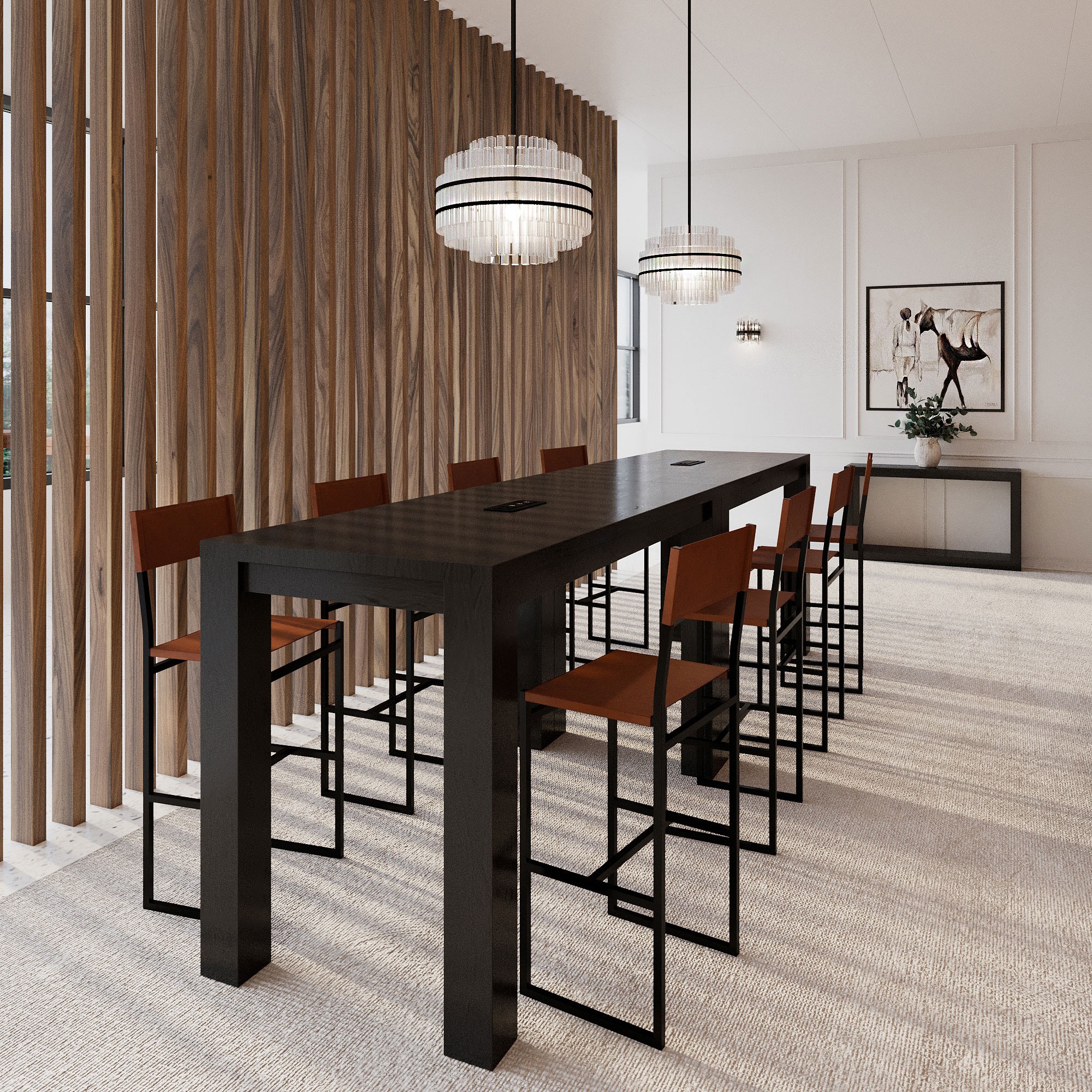 Harlow Bar Height Communal Rectangular Dining Table (72