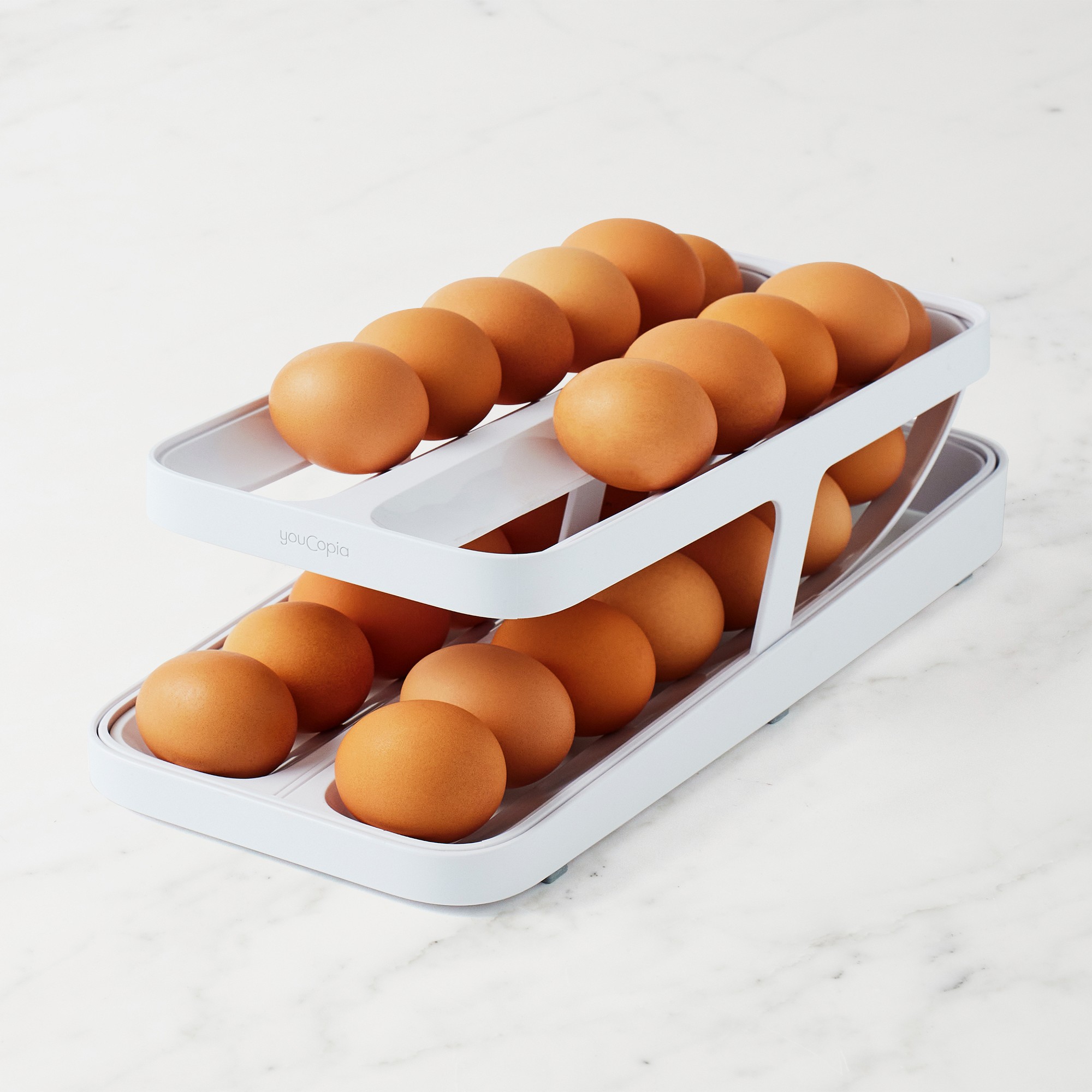 YouCopia RollDown Egg Dispenser, Double Track