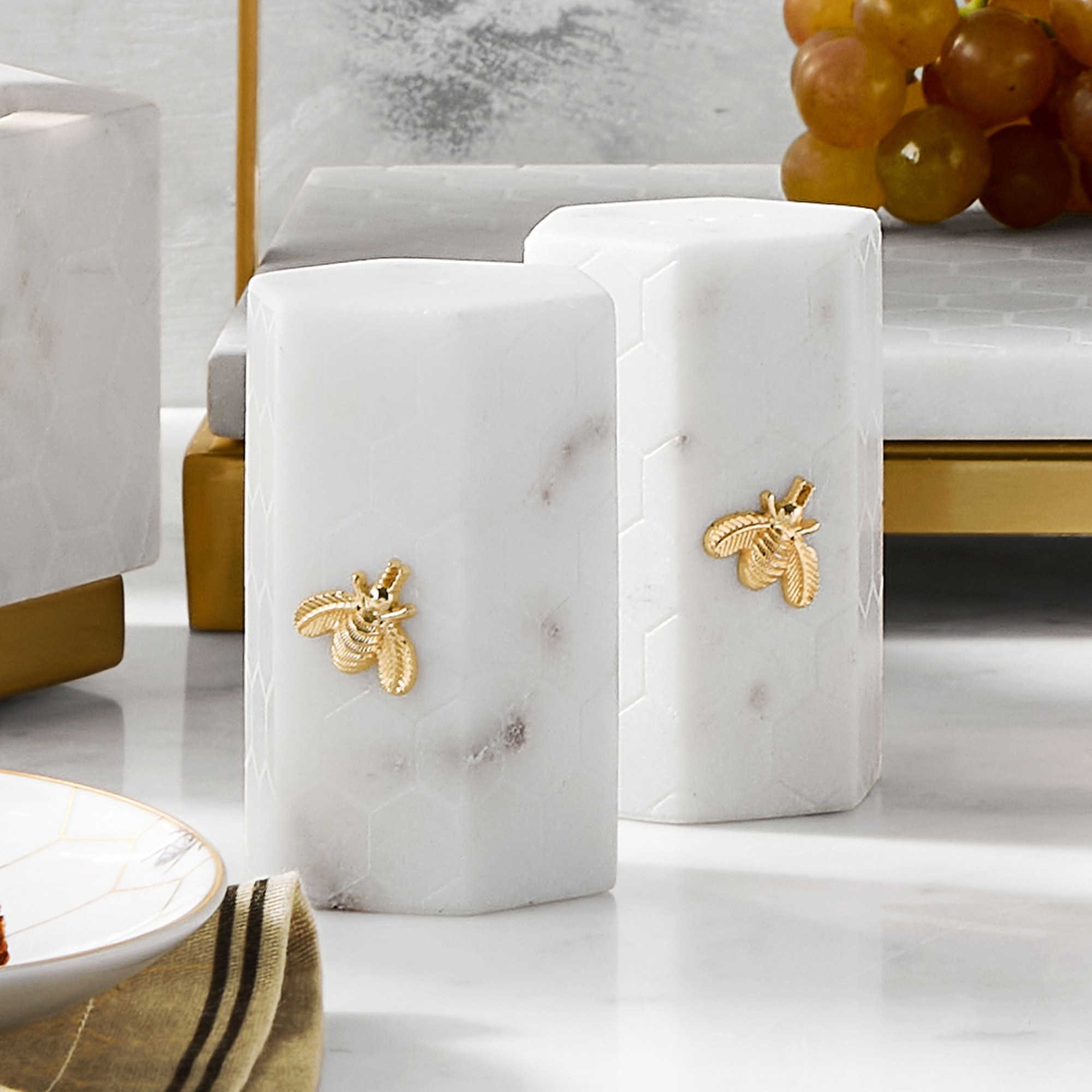 Honeycomb Salt & Pepper Shakers
