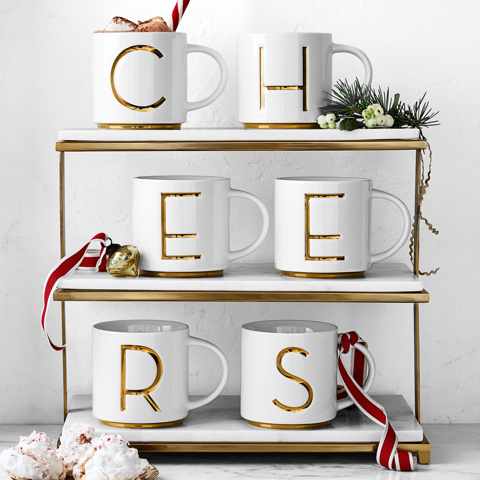 Marble & Brass 3-Tiered Stand
