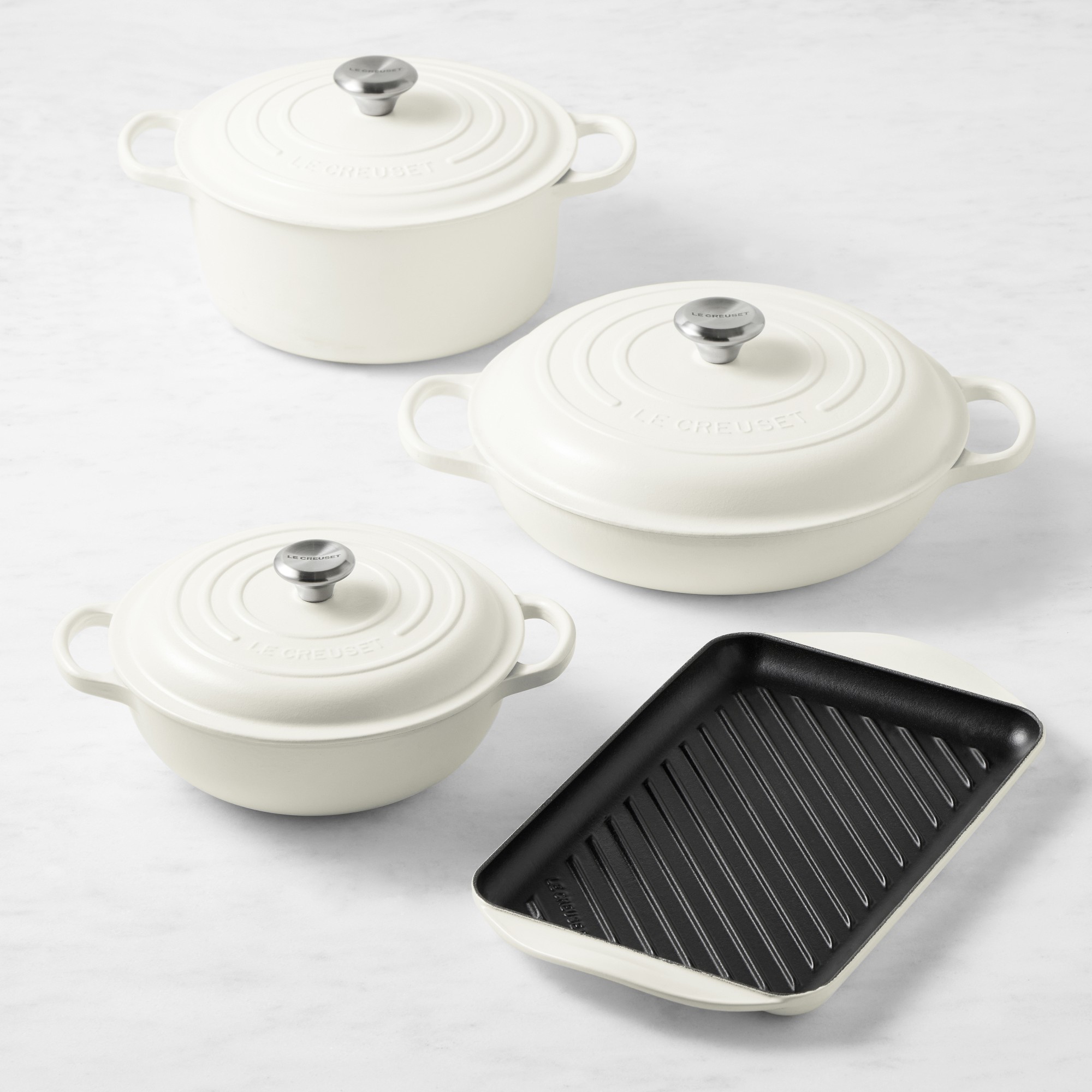 Le Creuset Signature Enameled Cast Iron 7-Piece Essential Cookware Set