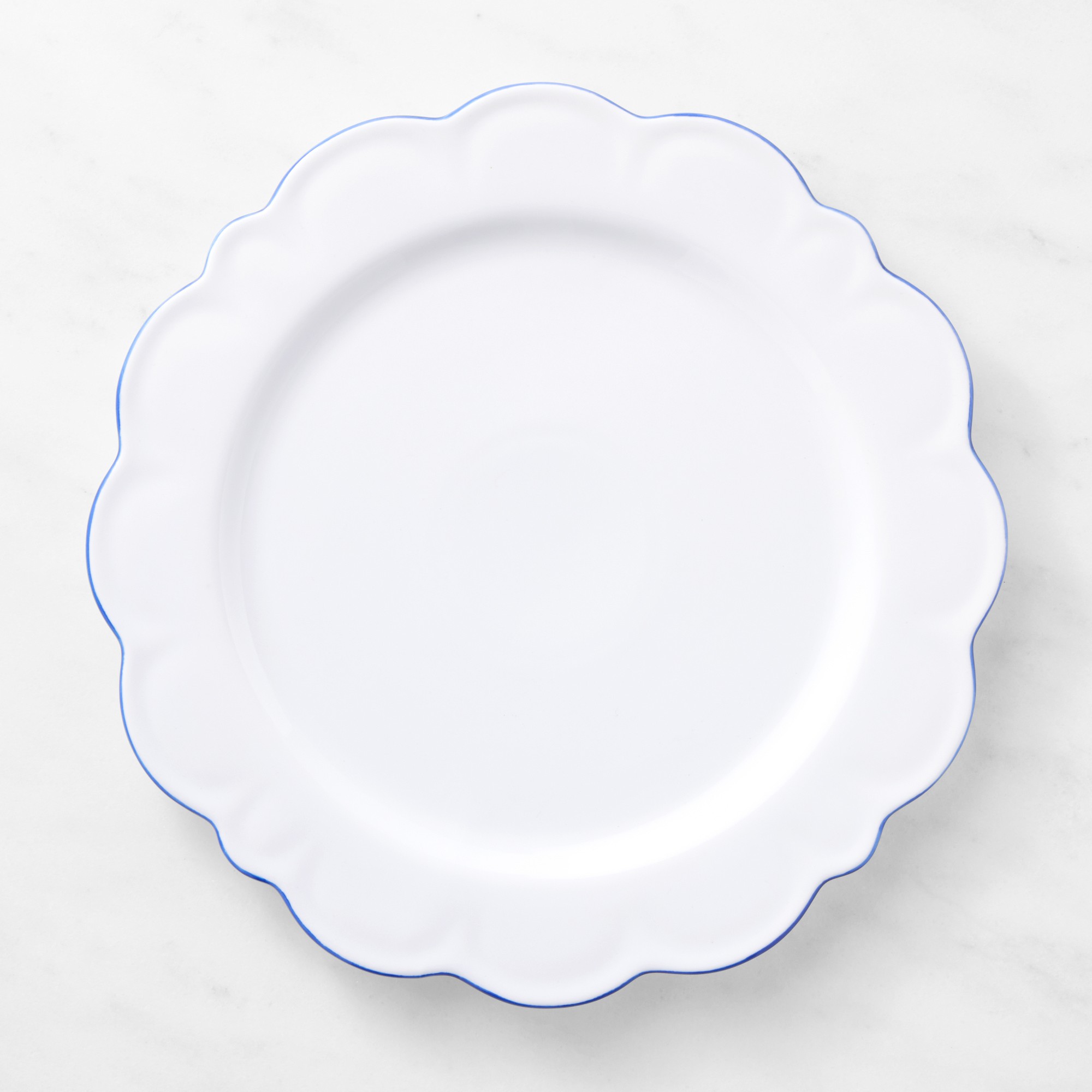 AERIN Garden Bouquet Blue Scalloped Charger