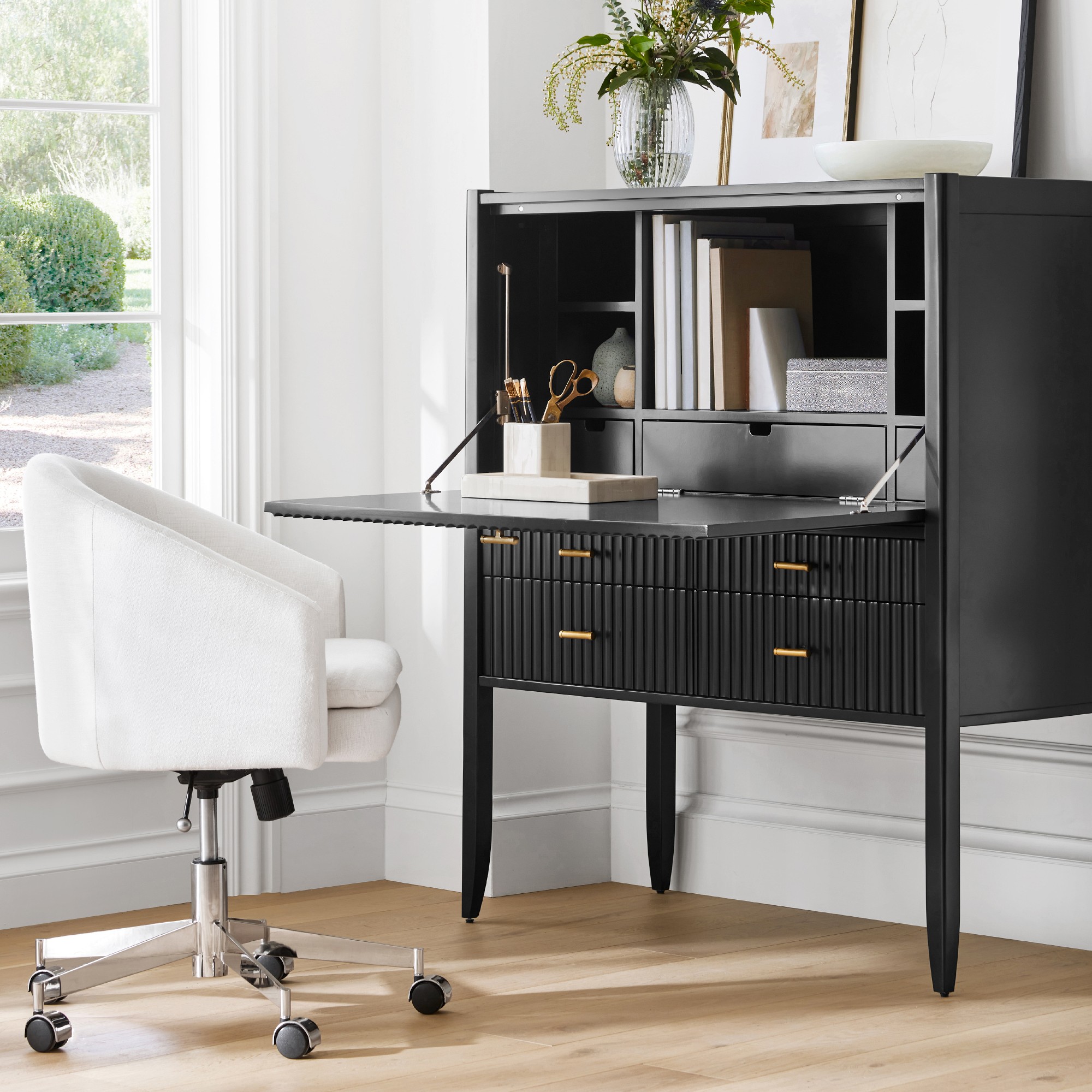 Chestnut Swivel Desk Chair