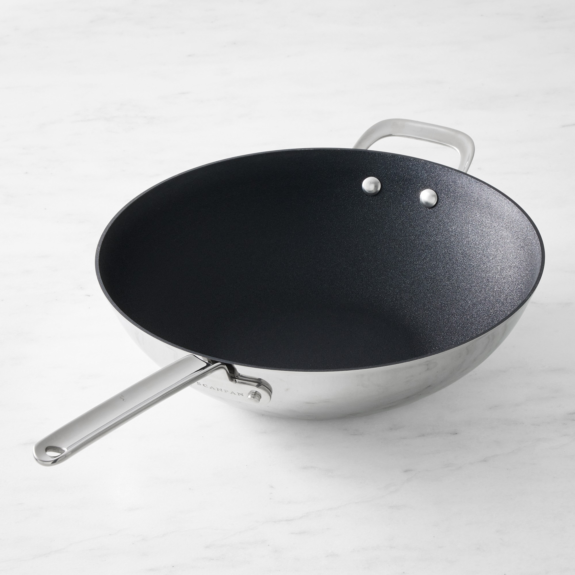 SCANPAN® TSS+ Stainless-Steel Nonstick Wok, 12 1/2