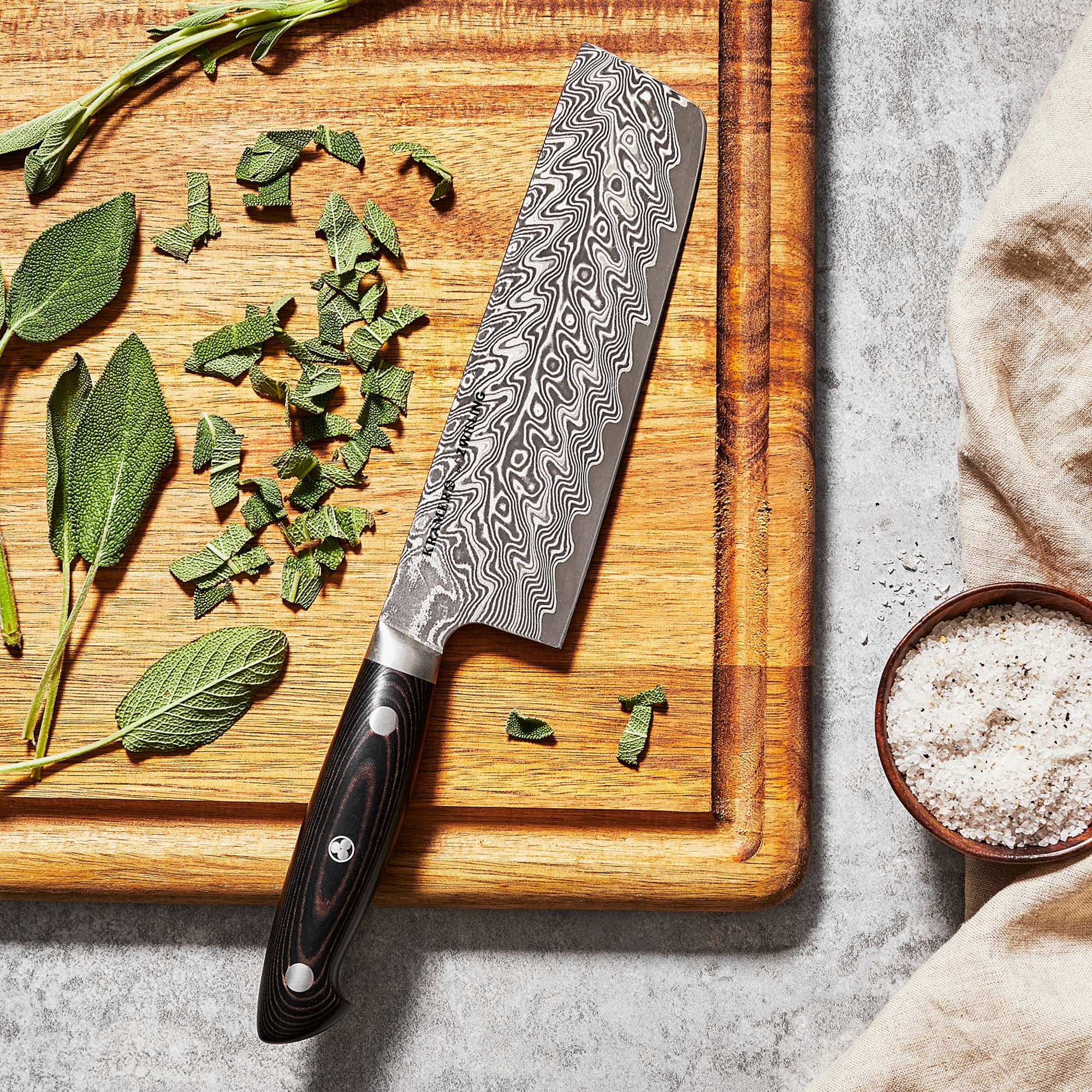 Zwilling Bob Kramer Damascus Steel Nakiri Knife, 6 1/2
