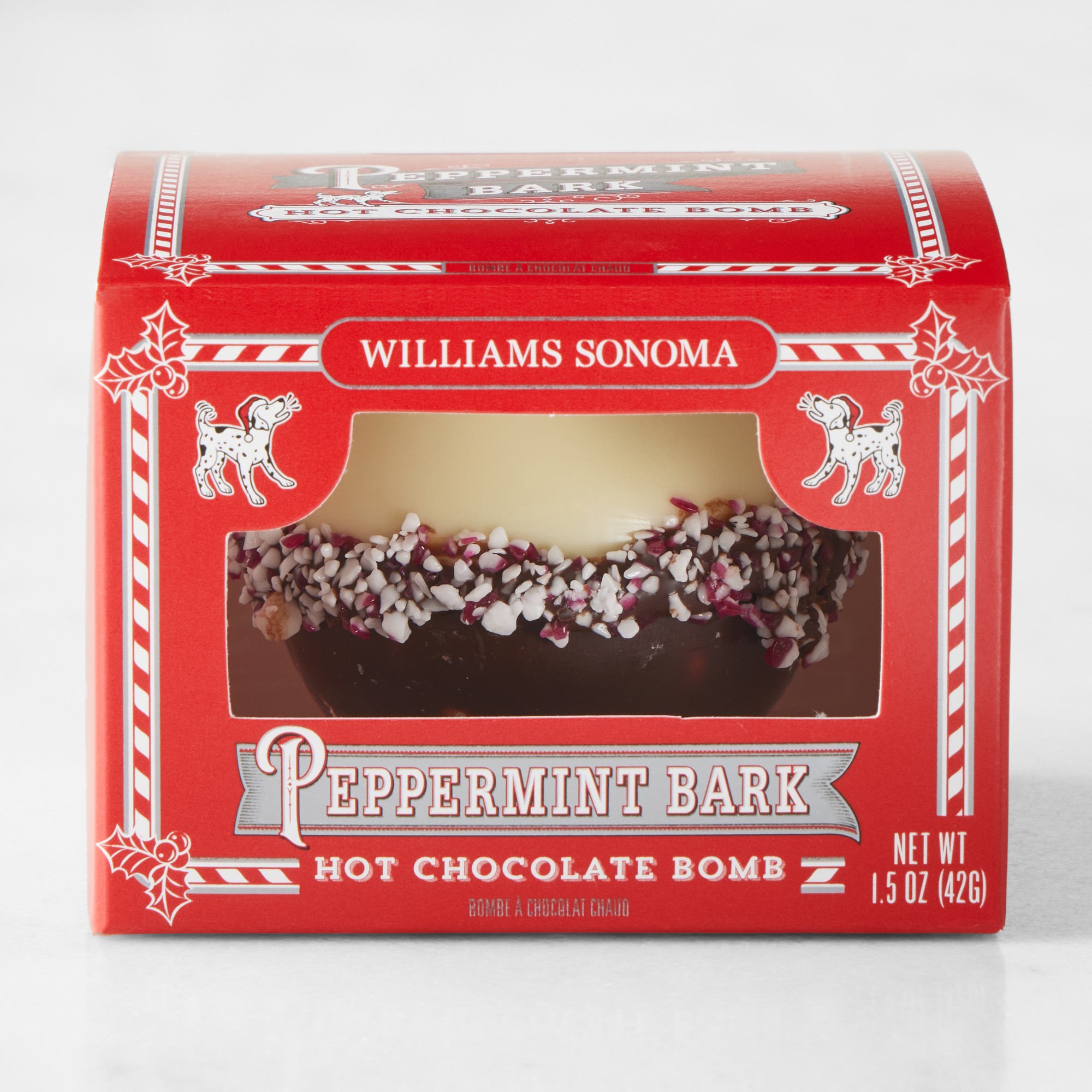 Williams Sonoma Peppermint Bark Hot Chocolate Bomb