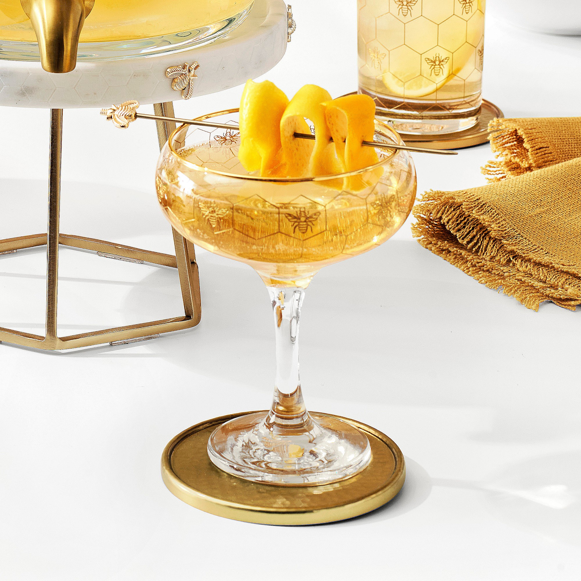 Honeycomb Coupe Glasses