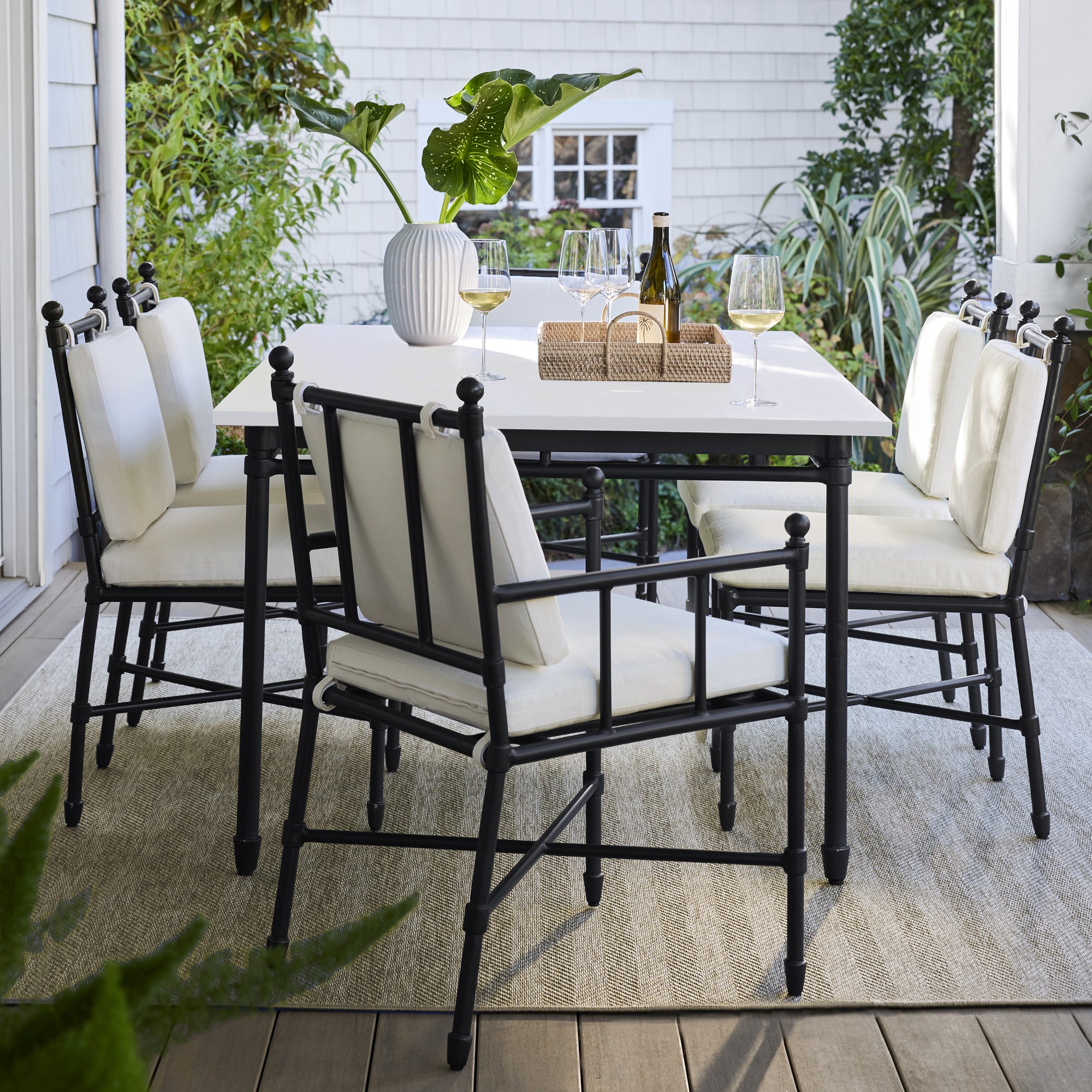 Calistoga Fiberstone Dining Table & Calistoga Dining Chairs (72