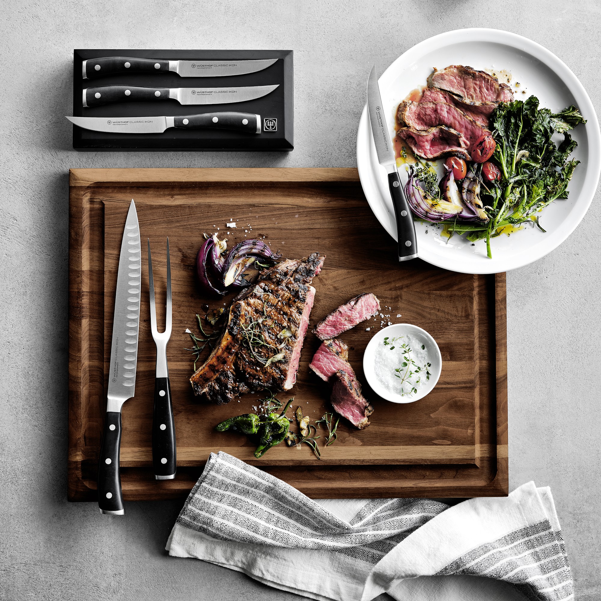 Wüsthof Classic Ikon Steak Knives with Box, Set of 4