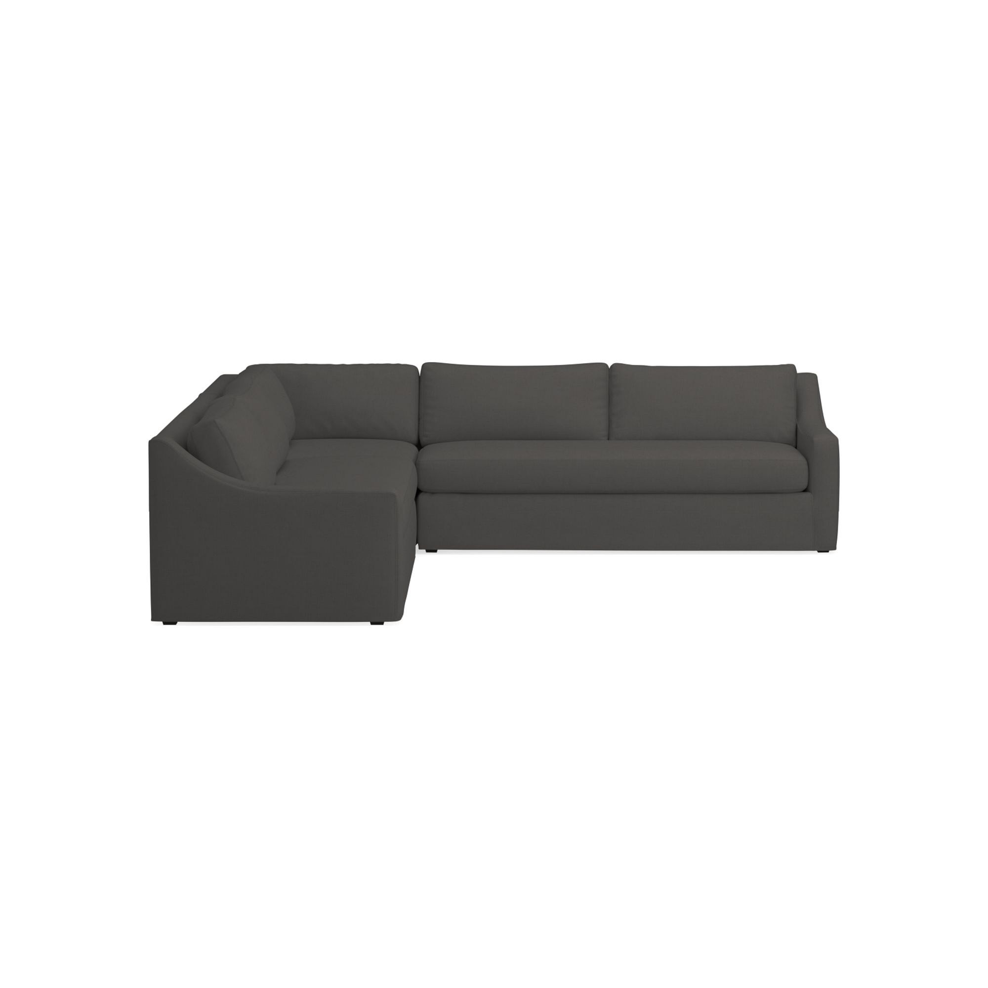 Ghent Slope Arm Slipcovered 3-Piece L-Shape Sofa (43