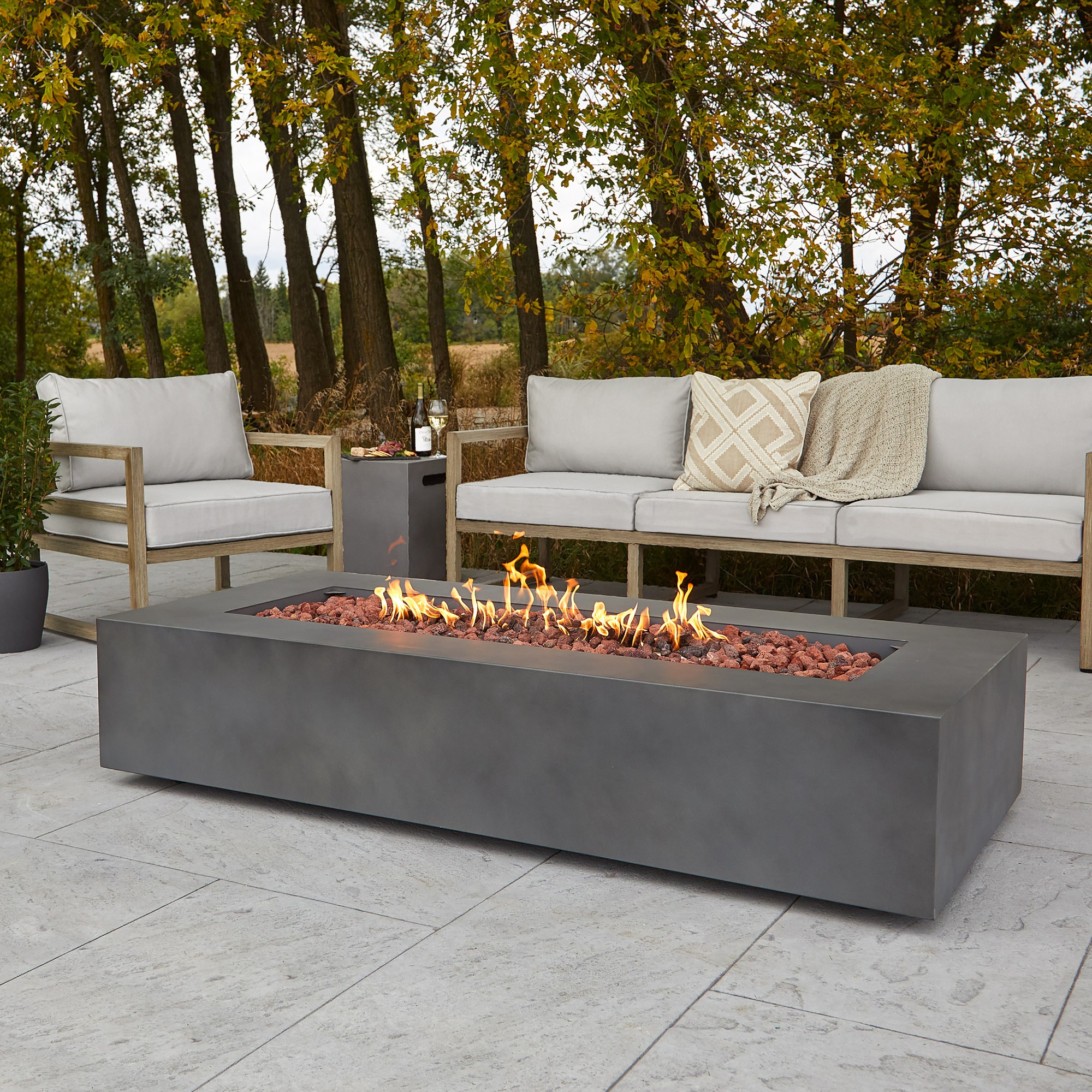 Cardona Rectangular Fire Table (42