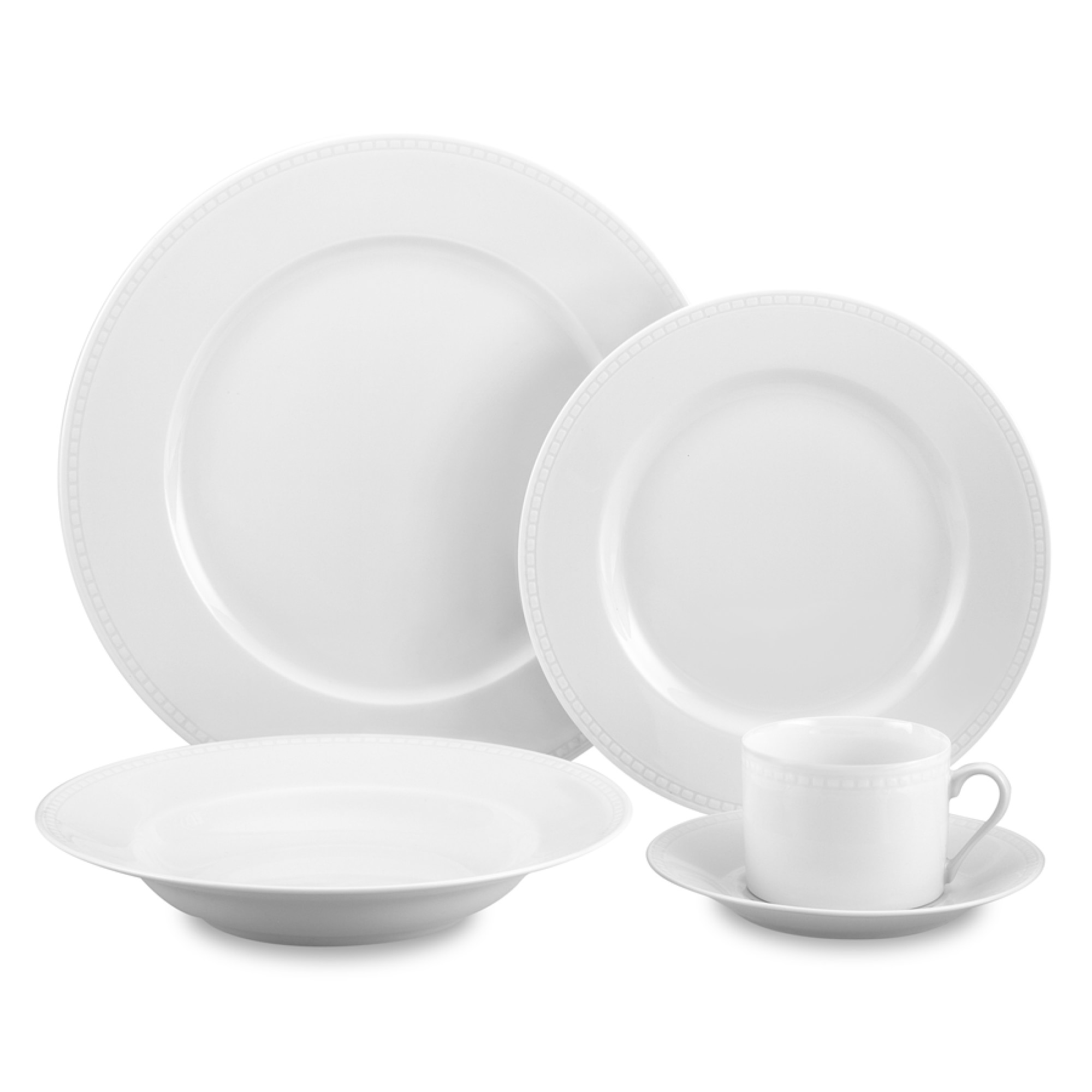 Apilco Beaded Hemstitch Porcelain Dinnerware Collection