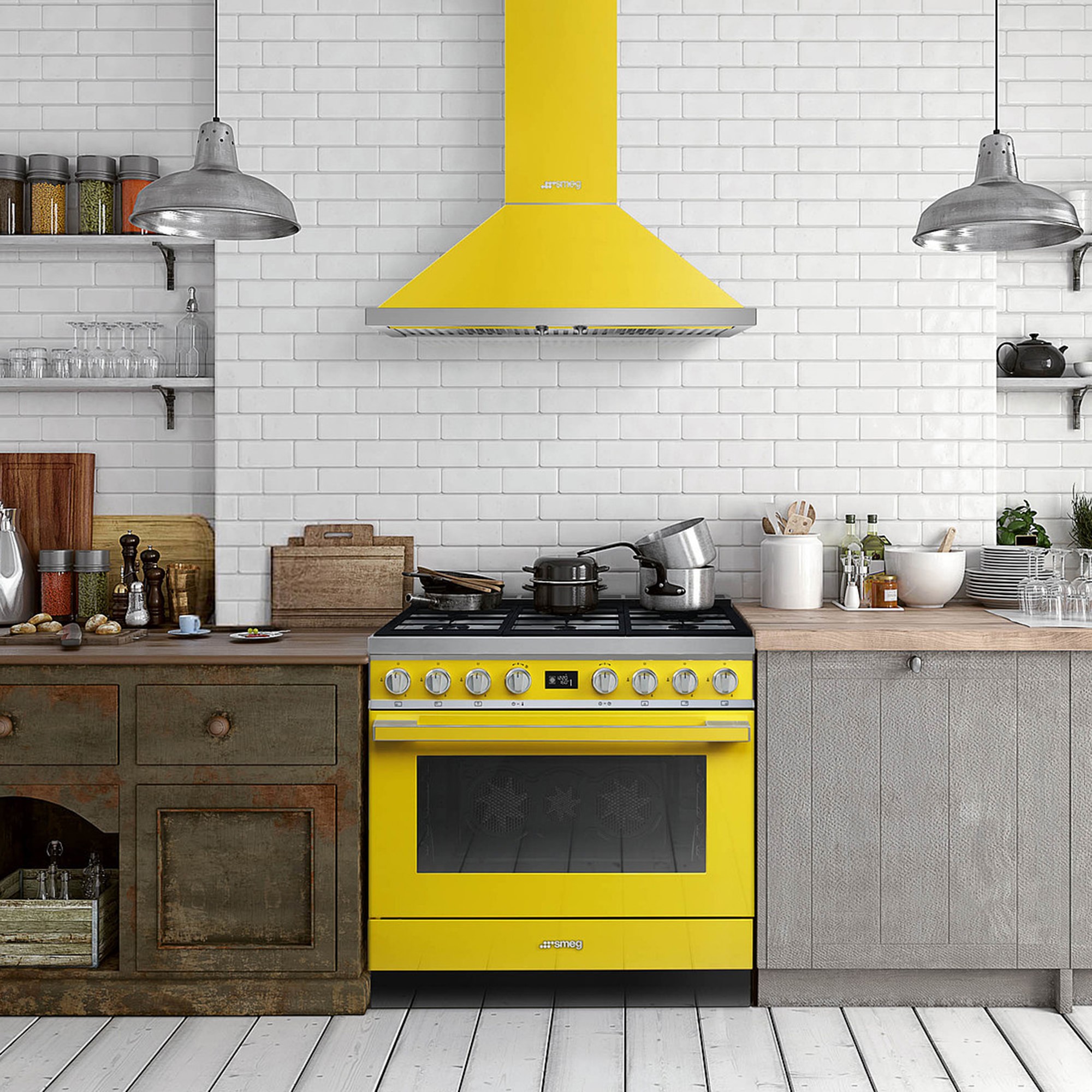 SMEG Portofino Wall Ventilation Hood, 36